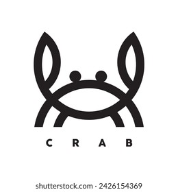 crab minimal logo design for bsiness