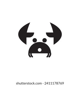 crab minimalistic logo design icon.