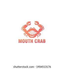 Crab mouth logo vector design illustration
