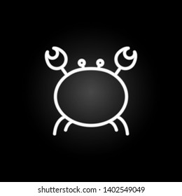 Crab neon icon. Elements of summer set. Simple icon for websites, web design, mobile app, info graphics