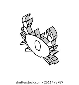 crab ocean isometric icon vector. crab ocean sign. isolated symbol illustration