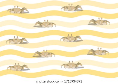 Krabbe auf der Strandsommerstruktur