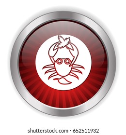 crab on a plate icon
