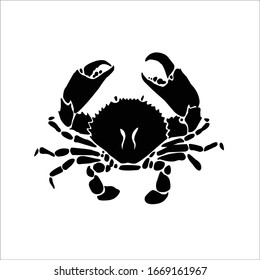 crab on white background, vector eps 10