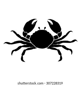 Crab on white background vector.