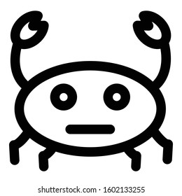 
Crab Outline bold Vector Icon which can be easily modified or Edited

