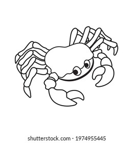 Crab Outline Vector Illustration Isolated On Stock Vector (Royalty Free ...