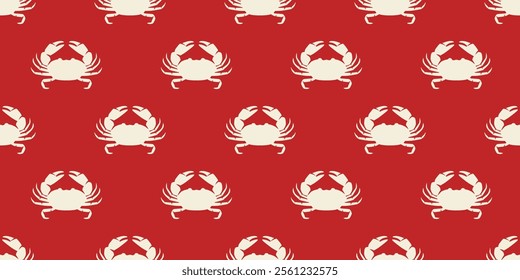 Crab pattern  background. Vector illustration