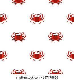 Crab Pattern Seamless Background Flat Style Stock Vector (Royalty Free ...