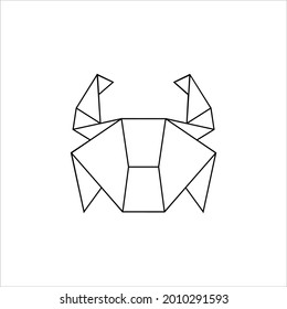 
Crab Polygonal Lines Illustration for Logo or Graphic Design Element. Vector Illustration