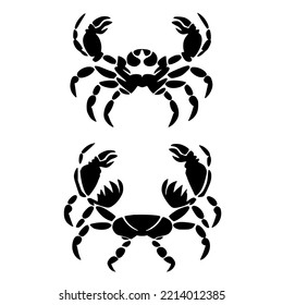 Crab Polynesian Tribal Tattoo Design Vector