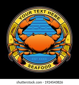 crab restaurant logo, vector EPS
