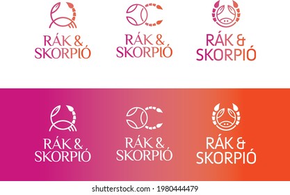 crab and scorpion logo design