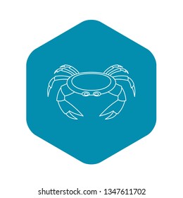 Crab sea animal icon. Outline illustration of crab sea animal vector icon for web