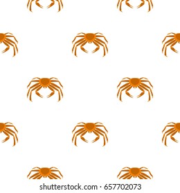 Crab sea animal pattern seamless background in flat style repeat vector illustration
