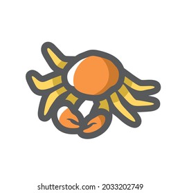 Krebskrustentier Vektorsymbol Cartoon-Illustration.