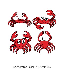 Crab Sea Design Graphic Template Vector