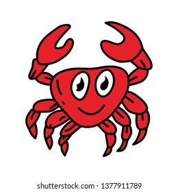 Crab Sea Design Graphic Template Vector