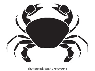 Crab sea ​​animal flat icon for apps or website