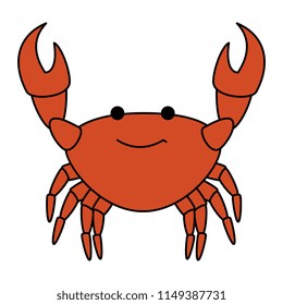 crab sea isolated icon