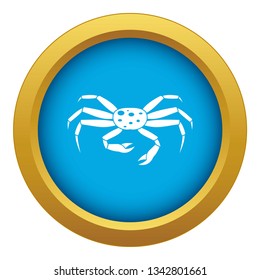Crab seafood icon blue vector isolated on white background for any design