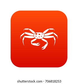 Crab seafood icon digital red for any design isolated on white vector illustration