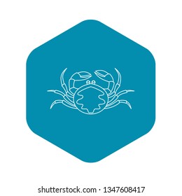 Crab seafood icon. Outline illustration of crab seafood vector icon for web