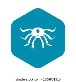 Crab seafood icon. Simple illustration of crab seafood vector icon for web