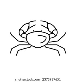 crab seafood line icon vector. crab seafood sign. isolated contour symbol black illustration