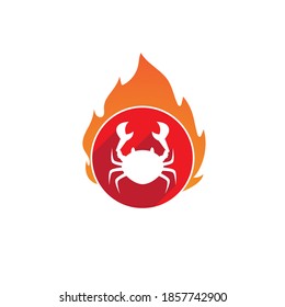 Crab seafood logo ilustration vector template