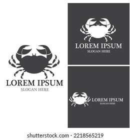 Crab Seafood Logo Vector Template  