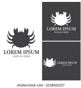 Crab Seafood Logo Vector Template  