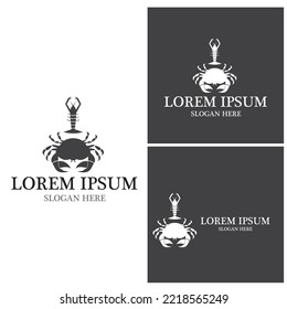 Crab Seafood Logo Vector Template  