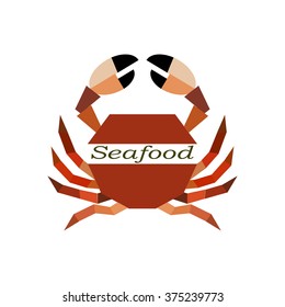 Crab for seafood restaurant - vector illustration