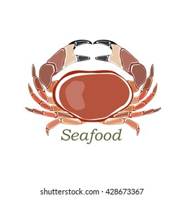 Crab for seafood restaurant - vector illustration