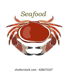 Crab for seafood restaurant - vector illustration
