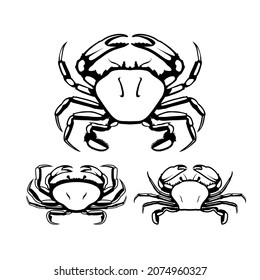 Crab Seafood Set  Vector Design 