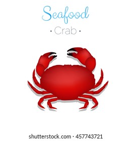 Crab Seafood. Crab vector illustration isolated on white background