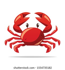 Crab seafood vector isolated illustration