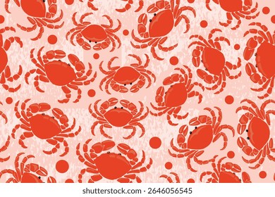 crab seamless pattern or crab background