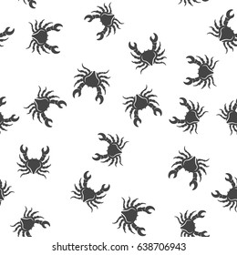 Crab seamless pattern. Vector illustration for backgrounds