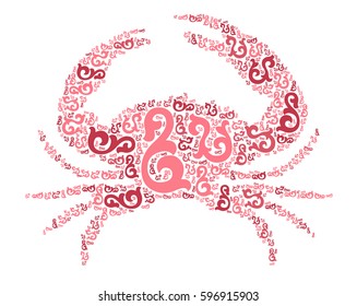 crab shape vector design illustration