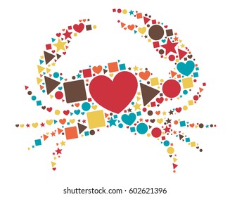 crab shape vector design illustration
