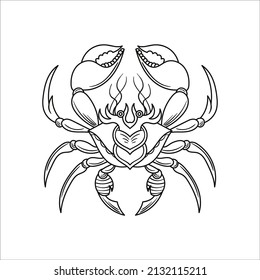 a crab shaped icon design