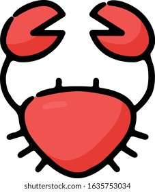 Crab Shellfish Doodle Sketch Icon