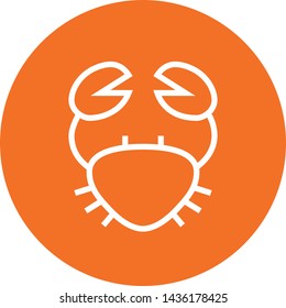 Crab Shellfish Seafood Outline Icon