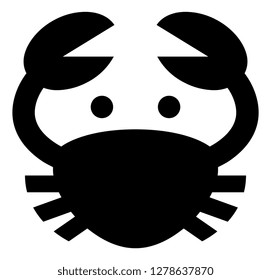 Crab Shellfish Vector Icon