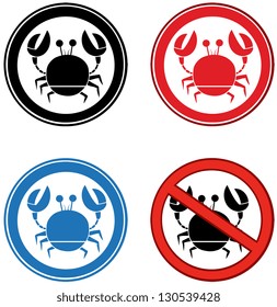 Crab Signs. Vector Collection