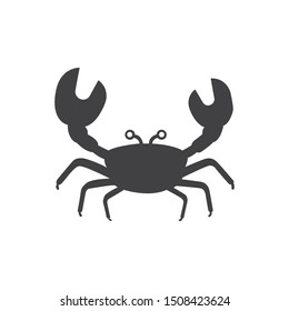 Crab silhouette icon. flat simple pictogram. vector illustration