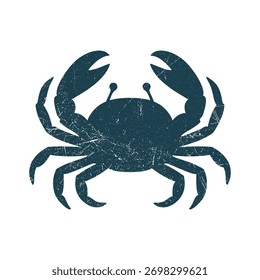 Modelo de vetor de ilustração com silhueta de caranguejo